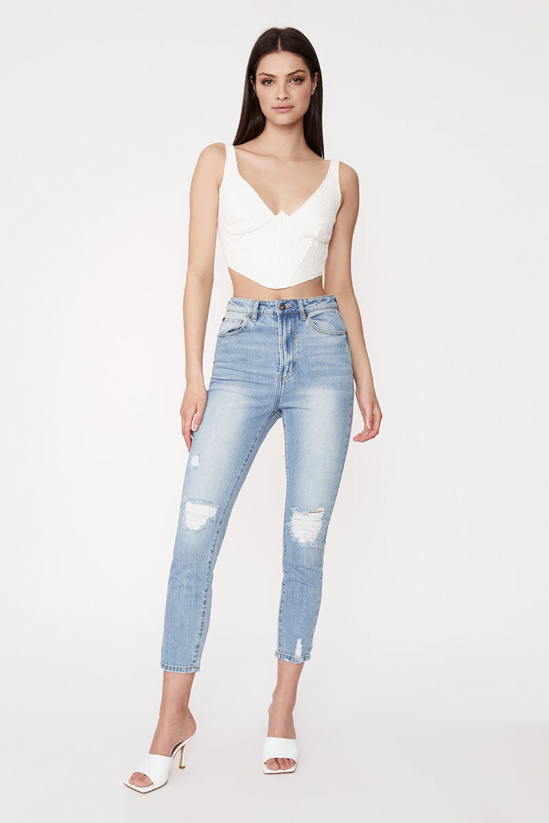 Sienna Super High Rise Jeans In Washed