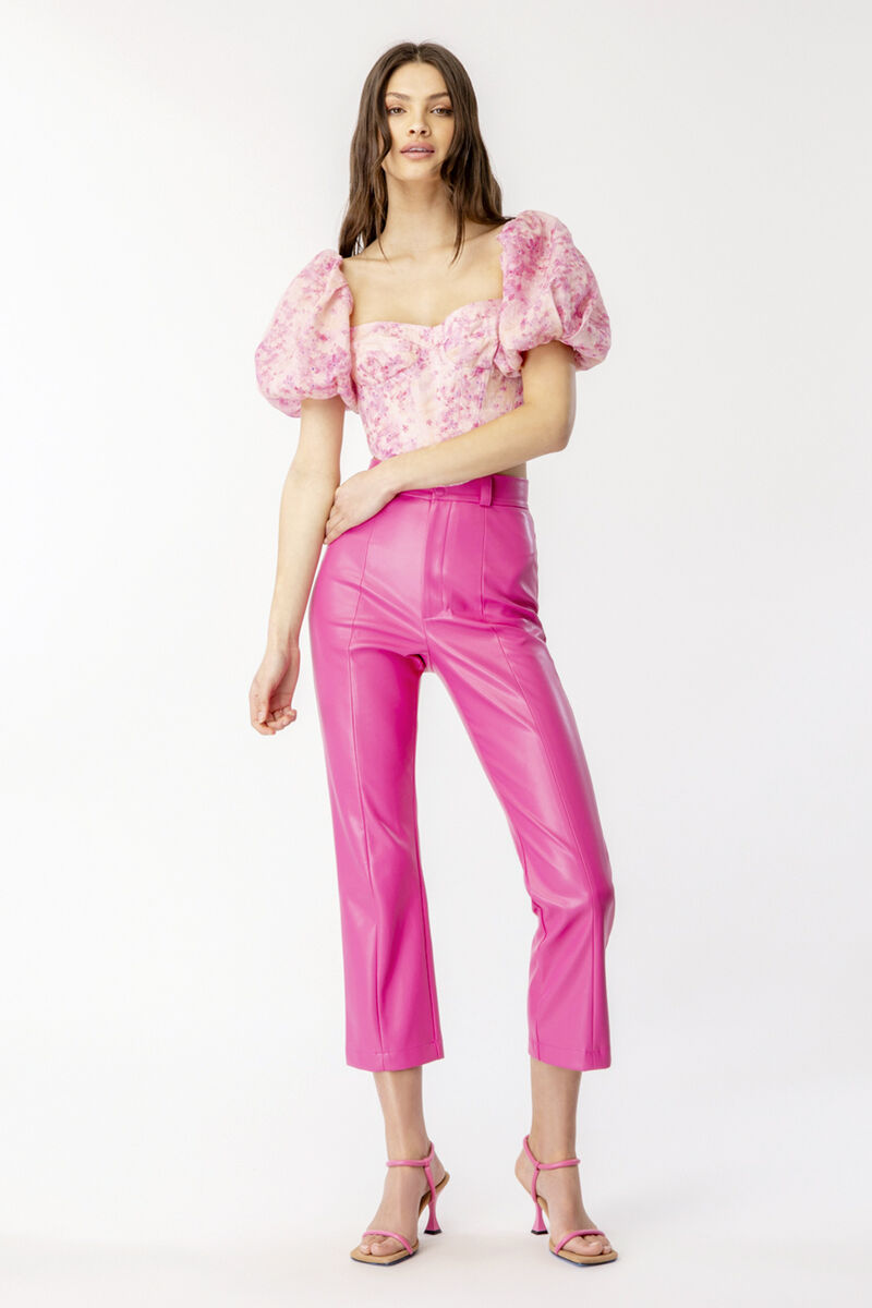Nappa leather trousers - Studio - Pink